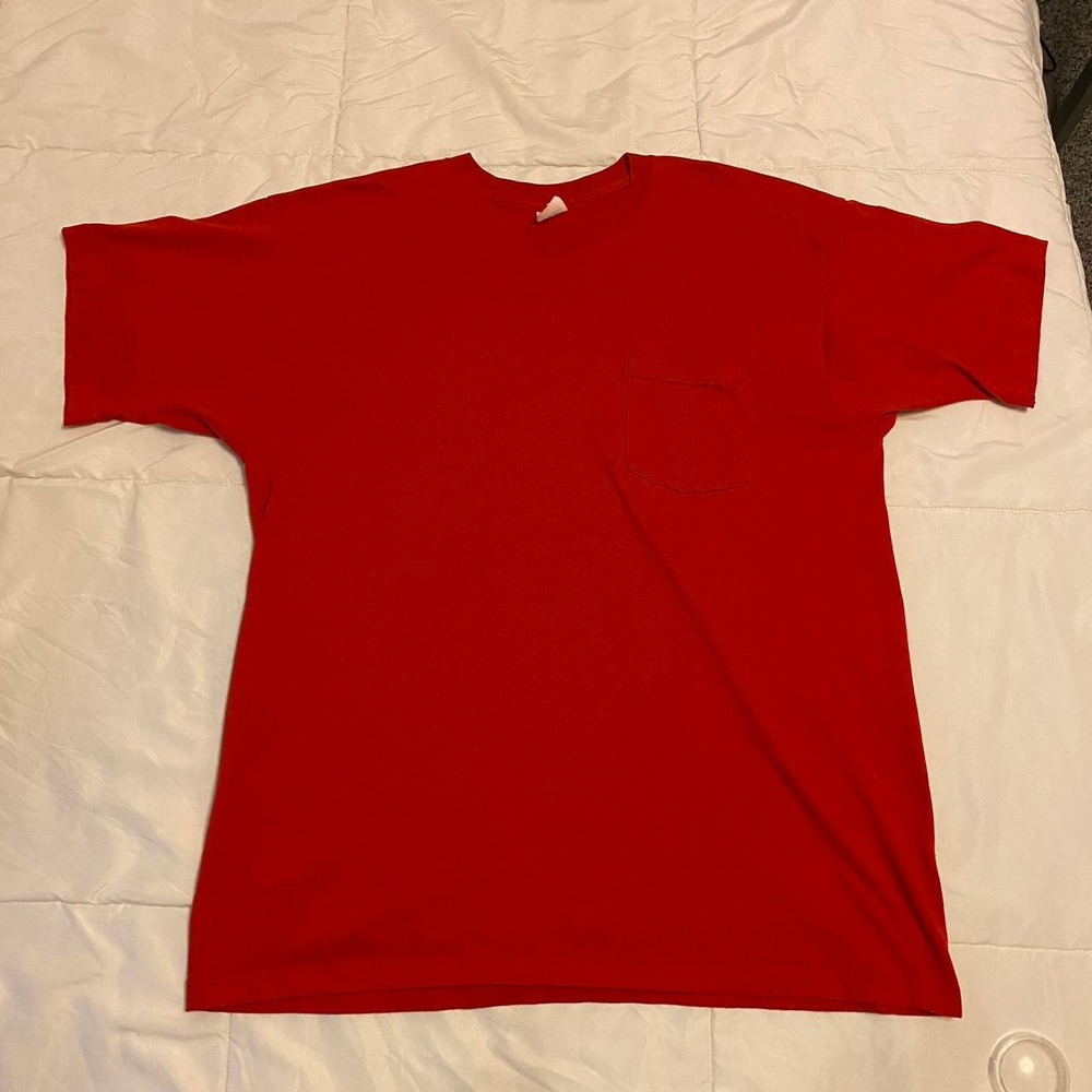 Vintage‎ Red Pocket T-Shirt L